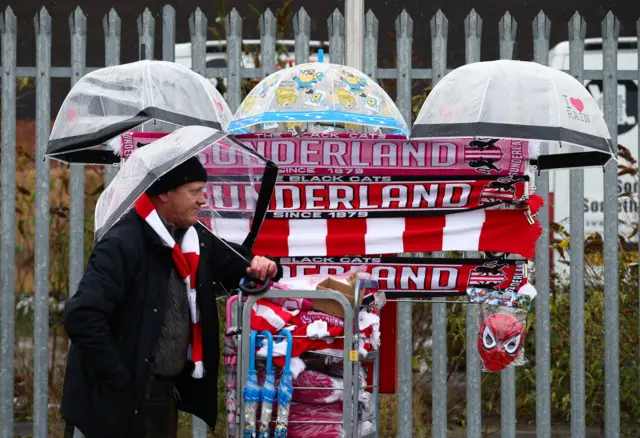 Sunderland man in rain