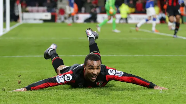 Bournemouth's Junior Stanislas celebrates