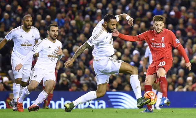 Kyle Bartley and Adam Lallana