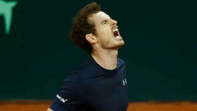 Andy Murray shows his frustration