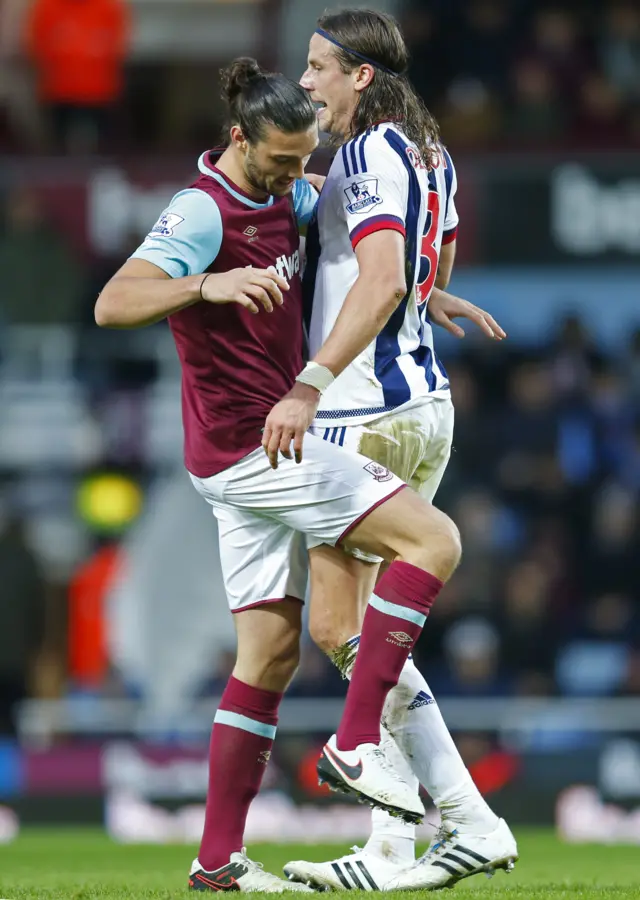 Andy Carroll and Jonas Olsson