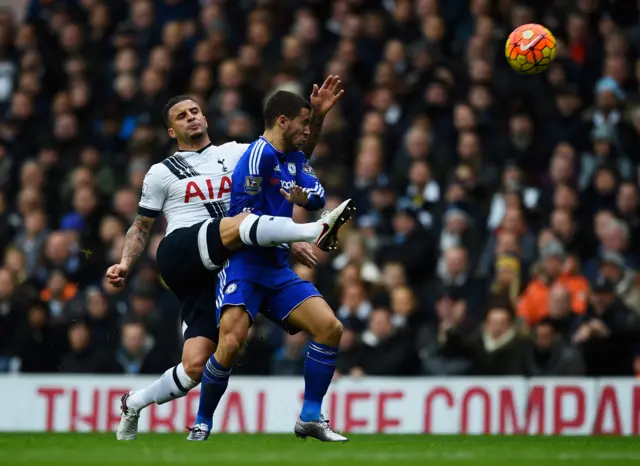 Kyle Walker and Eden Hazard