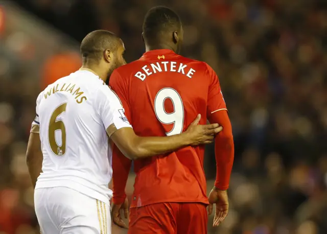 Ashley Williams and Christian Benteke