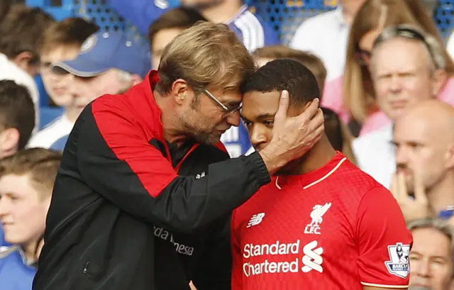 Jurgen Klopp and Jordon Ibe