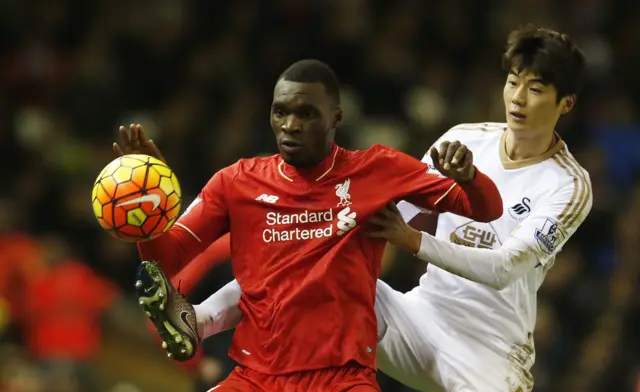 Christian Benteke and Ki Sung Yeung