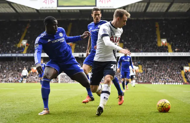 Kurt Zouma and Christian Eriksen