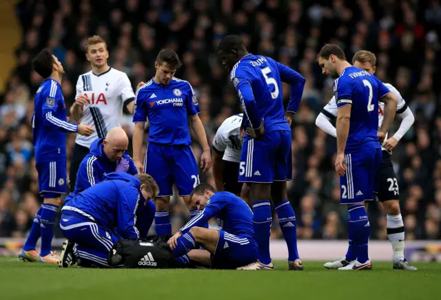 Eden Hazard receives treatment