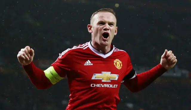 Wayne Rooney celebrates