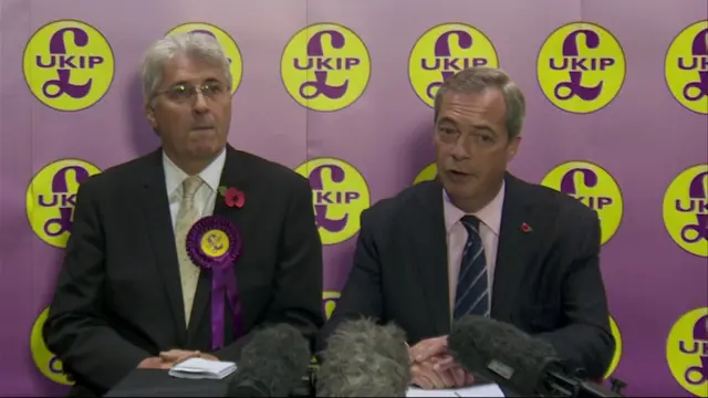 L-R John Bickley and Nigel Farage