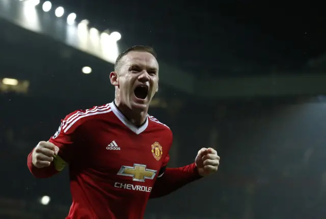 Wayne Rooney celebrates