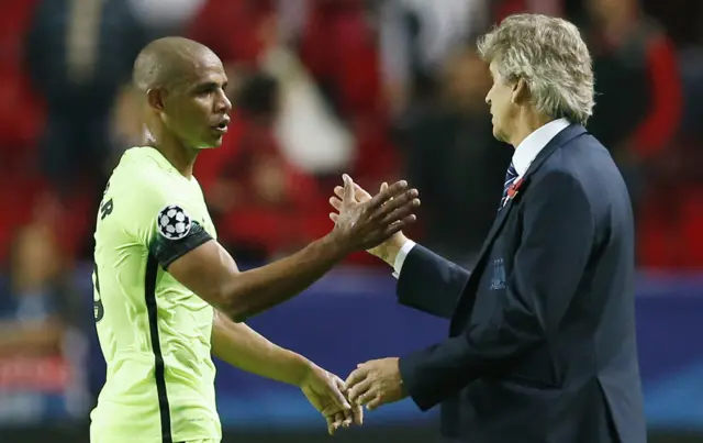 Manuel Pellegrini with Fernando