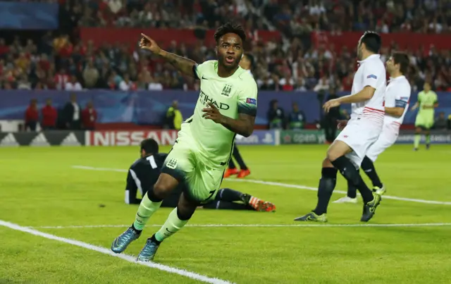 Raheem Sterling celebrates