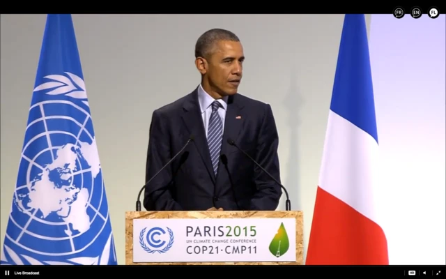 Barack Obama at the podium