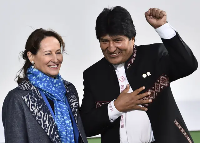 Segolene Royal and Evo Morales