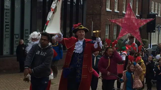 Procession in Newcastle-under-Lyme