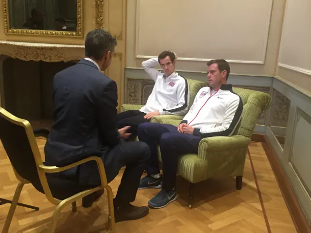 Andy Murray speaks to the BBC