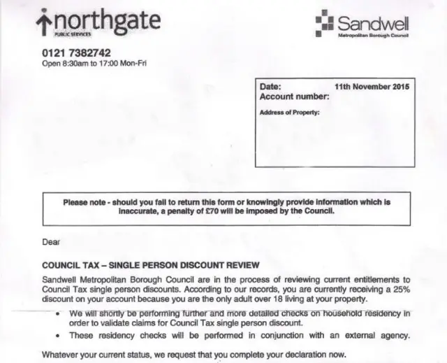 Letter to resident from Northgate