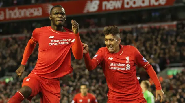 Christian Benteke (left) and Firmino