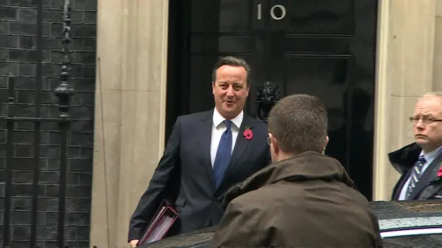 David Cameron outside Downing Street