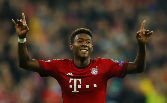 David Alaba celebrates