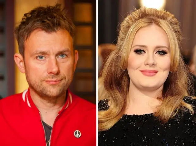 Damon Albarn and Adele