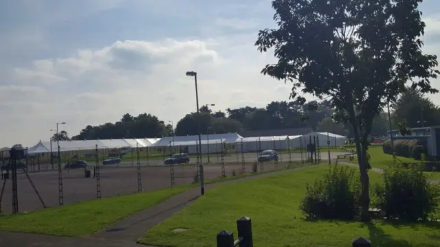 The tennis courts at Westbridge Park