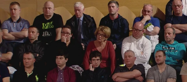 Steel workers in the chamber