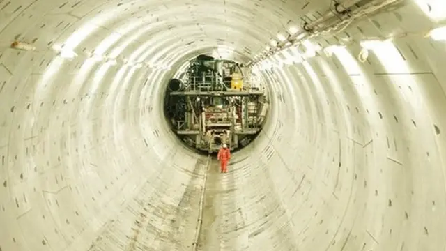 The Lee Tunnel which will connect to the Thames Tideway Tunnel