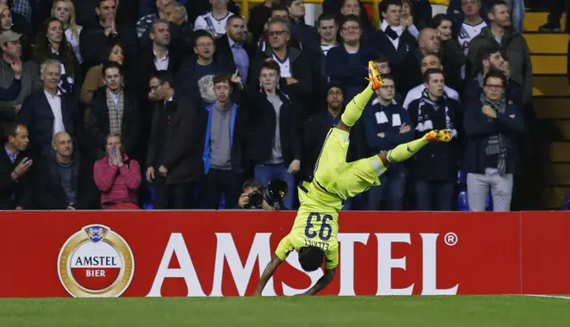 Imoh Ezekiel celebrates