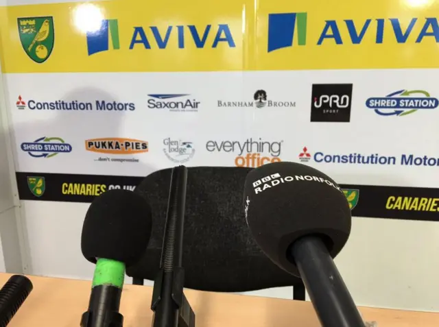 Norwich City news conference