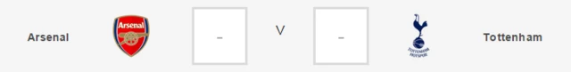 Arsenal v Spurs BBC predictor