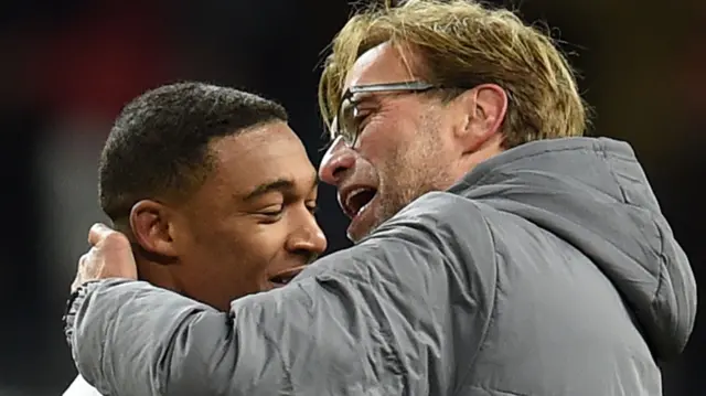 Jordon Ibe and Jurgen Klopp