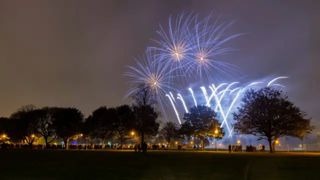 Racecourse fireworks