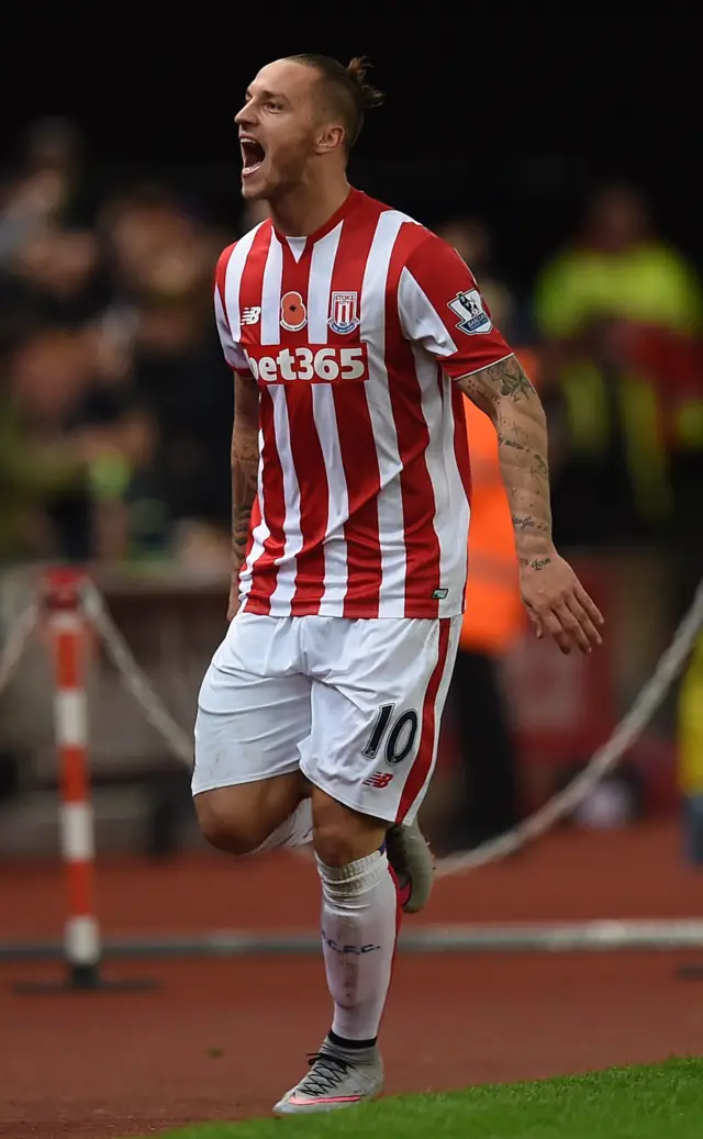 Marko Arnautovic celebrates