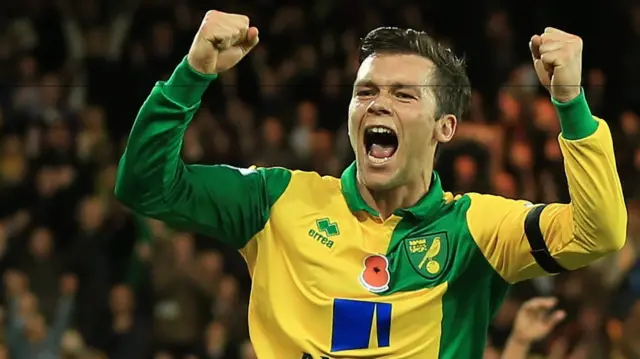 Jonny Howson celebrates