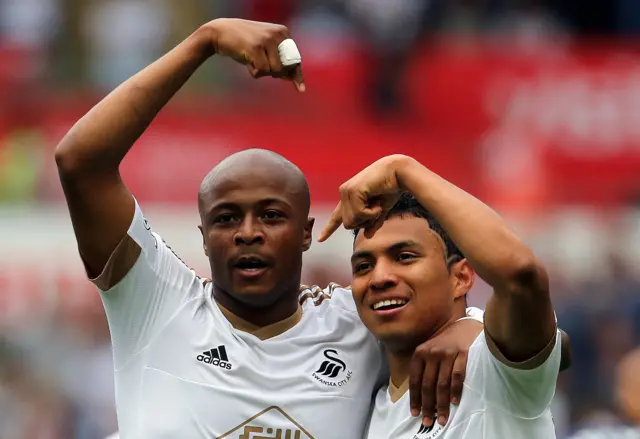 Andre Ayew and Jefferson Montero