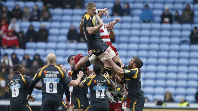 Bradley Davies catches a line-out