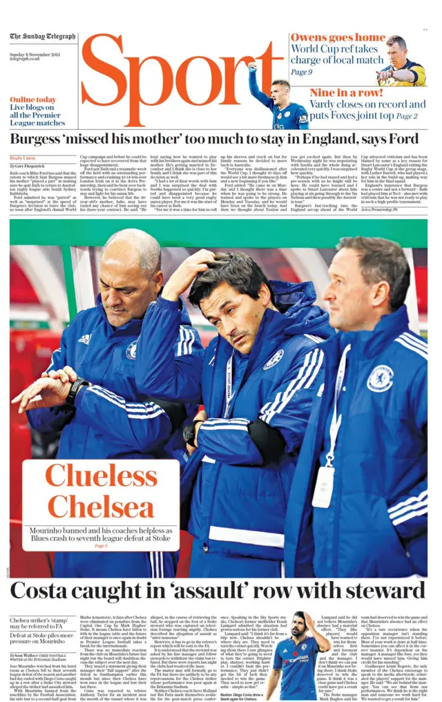 Sunday Telegraph back page