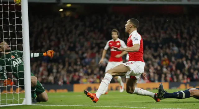 Kieran Gibbs scores