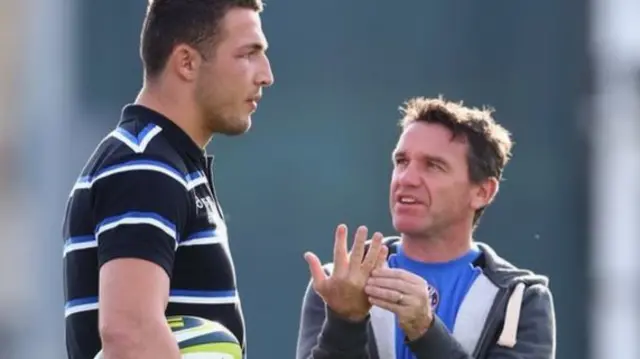 Sam Burgess with Mike Ford