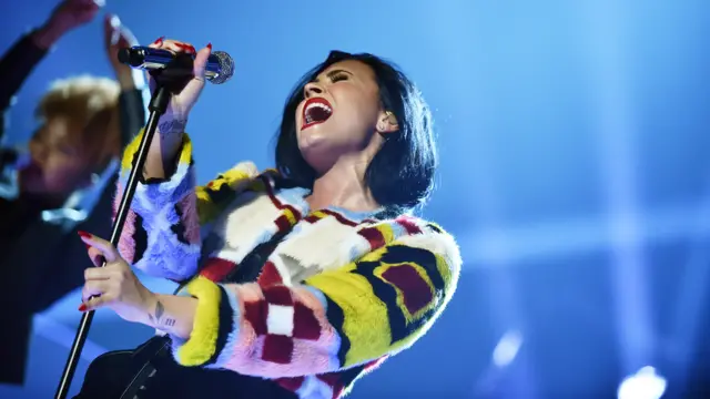 Demi Lovato performing