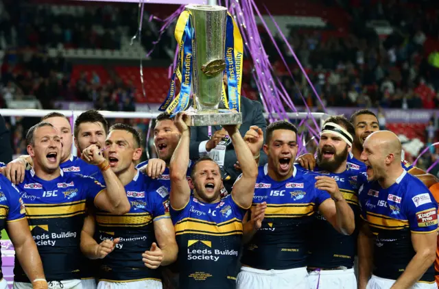 Leeds celebrate their Grand Final win