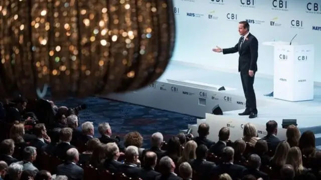 David Cameron addresses the CBI conference