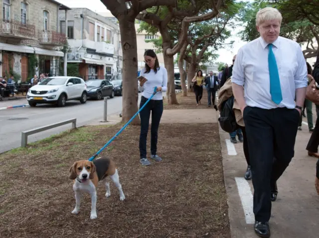 Boris Johnson in Tel Aviv