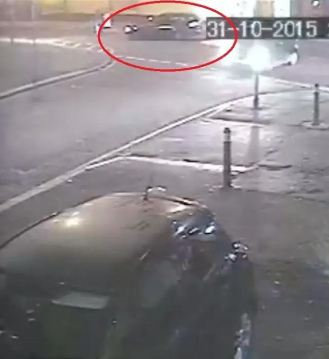 CCTV of Romford crash