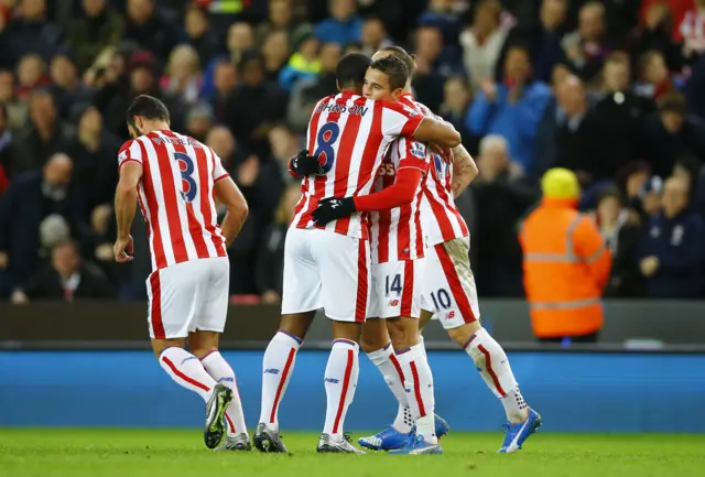 Ibrahim Afellay celebrates