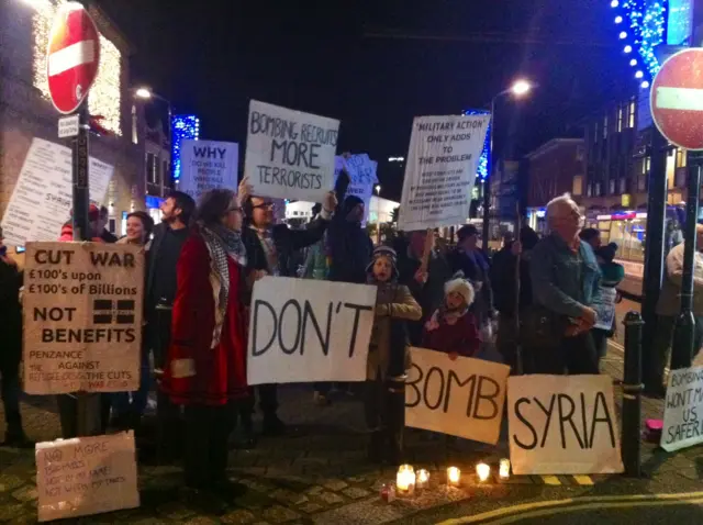 Anti-air strike demonstration in Truro