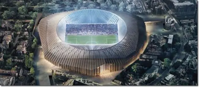 Artist's impression of new Stamford Bridge