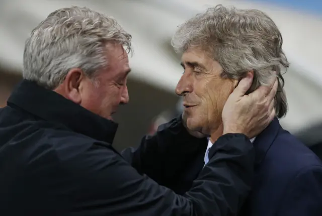 Manuel Pellegrini and Steve Bruce