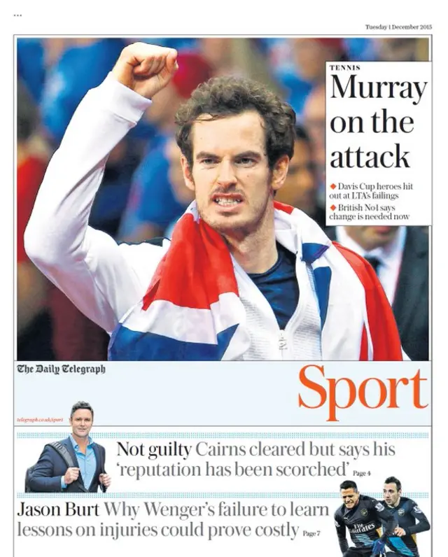 Tuesday's Daily Telegraph